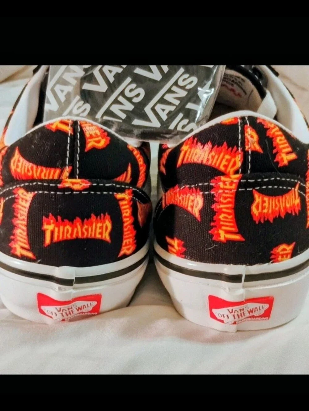 Vans Men's Black & Orange Old Skool Graphic Canvas Sneakers NWT